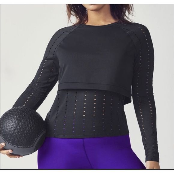 Fabletics Shelby Black Athletic Top Size 2X - Picture 2 of 8